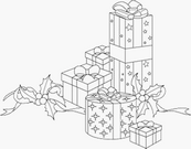 coloriage cadeaux de noel